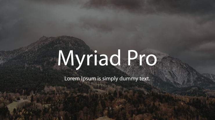 Myriad Pro Full English - 40 Font