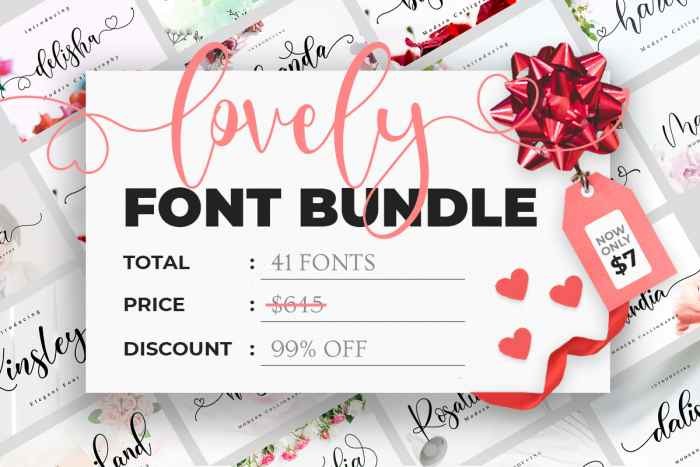 Lovely Font Bundle