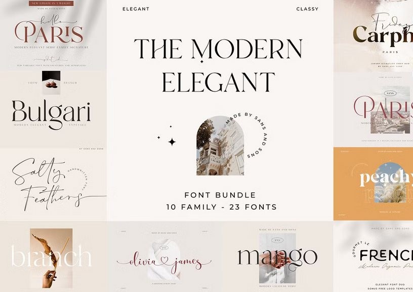 Modern Elegant Font Bundle