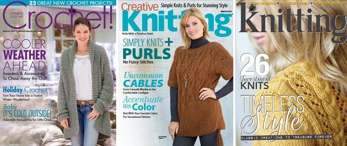 4 Crochet and Knitting Magazines