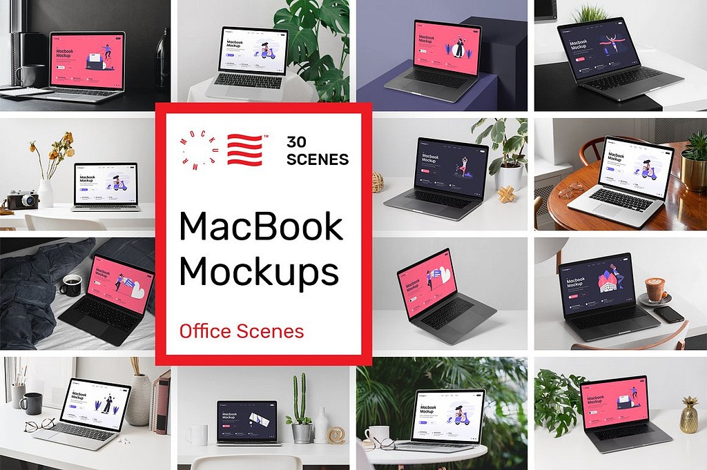 MacBook Mockups - Workspace Mockups