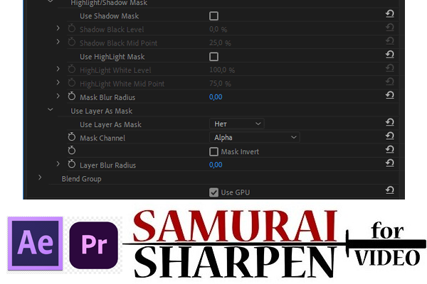 Samurai Sharpen Video for After Effects and Premiere Pro 1.2.11