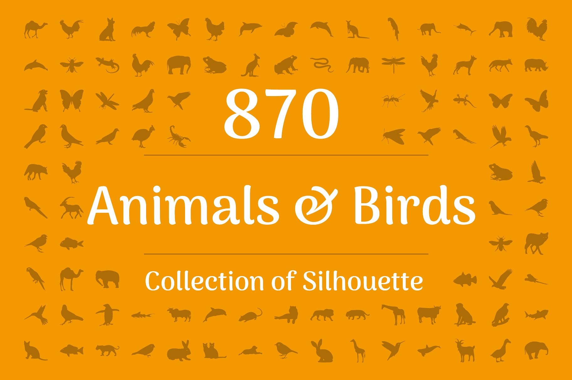 870 Animals and Birds Silhouette