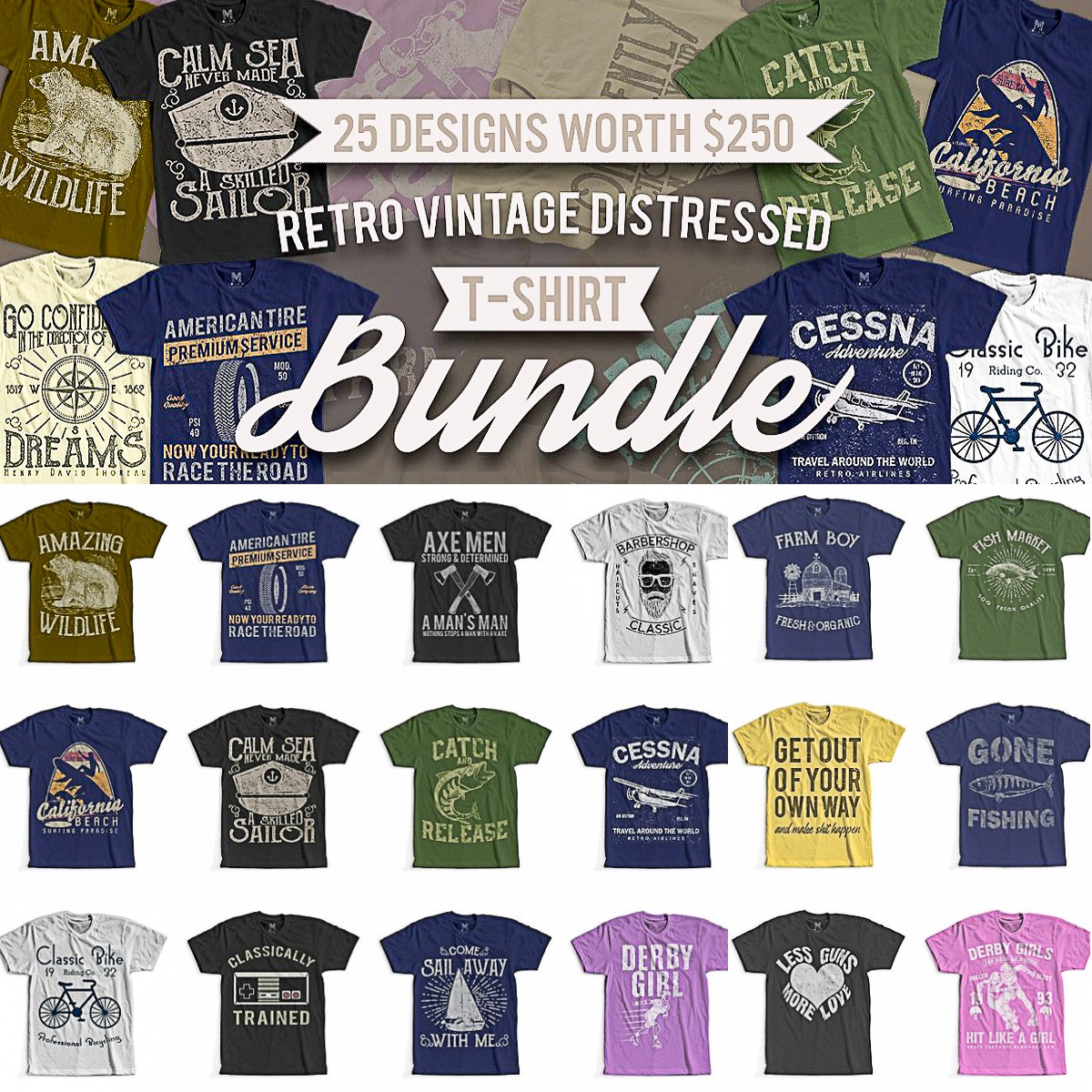 25 Retro Vintage T-Shirt Designs