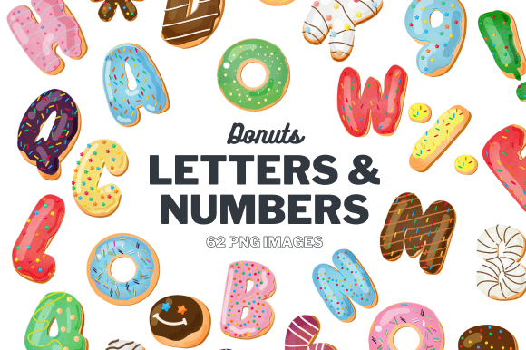 Donut Alphabet Clipart